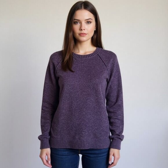 Abercrombie & Fitch Plum Purple Raglan Sleeve Classic Sweater Size XXL - Picture 1 of 10